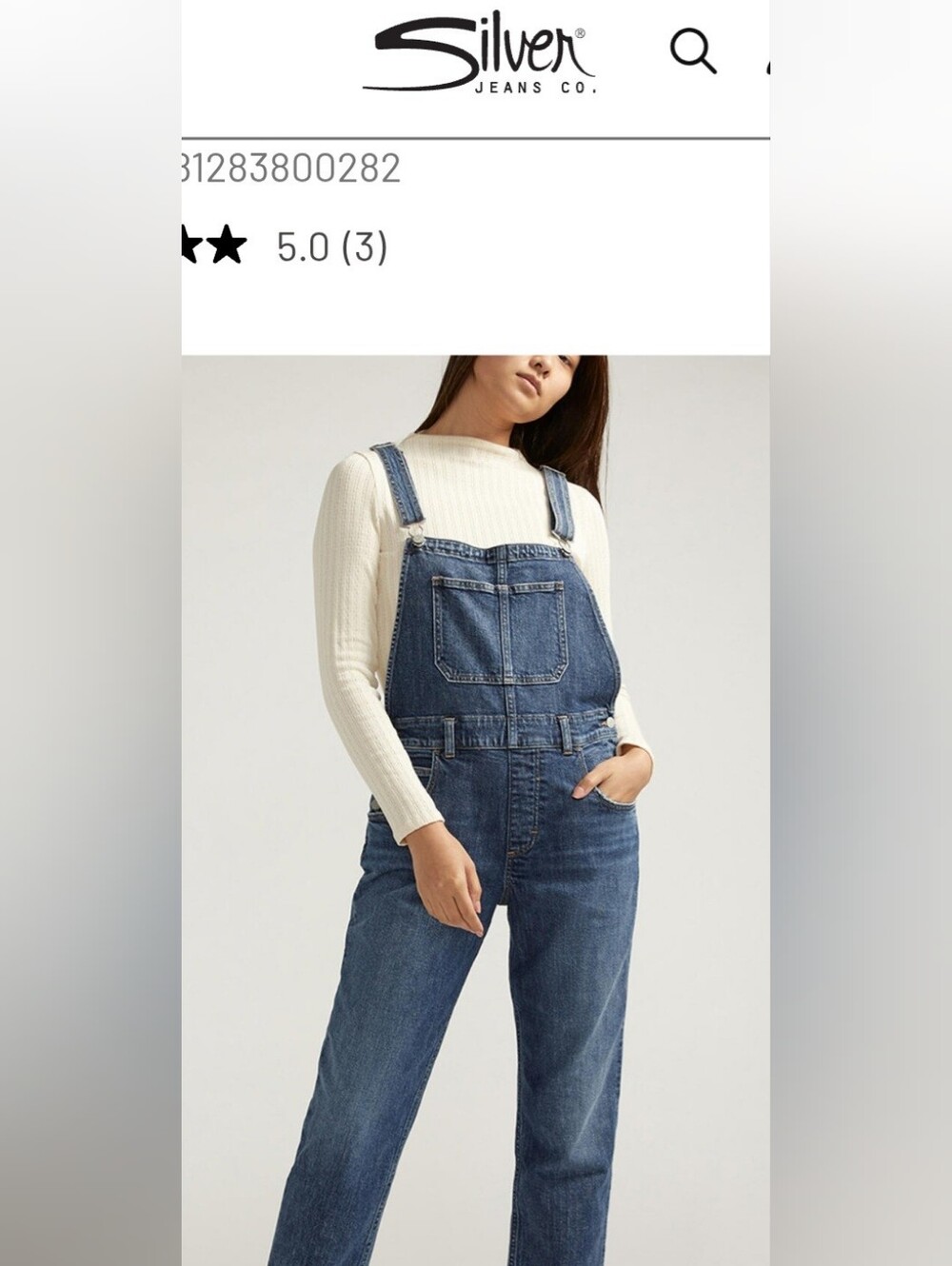 NWT Silver Jeans Co Nisha Denim Overalls Salopette Medium Wash Size 16 Girls Fit